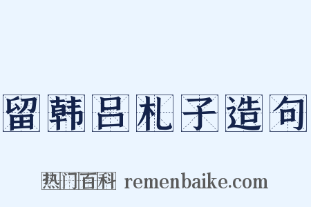 留韩吕札子造句是什么意思的图片